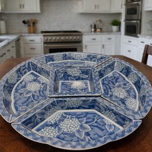 Japanese  Blue Vintage Appetizer Charcuterie